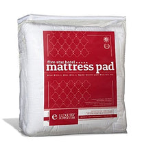 eLuxurySupply Five Star Mattress Pad with Fitted Skirt - Hypoallergenic Mattress Cover Made in the USA, Queen