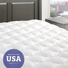 eLuxurySupply Five Star Mattress Pad with Fitted Skirt - Hypoallergenic Mattress Cover Made in the USA, Queen